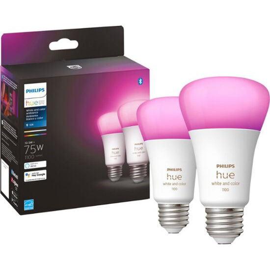 Philips Hue White and Color Ambiance E26 2-Pack