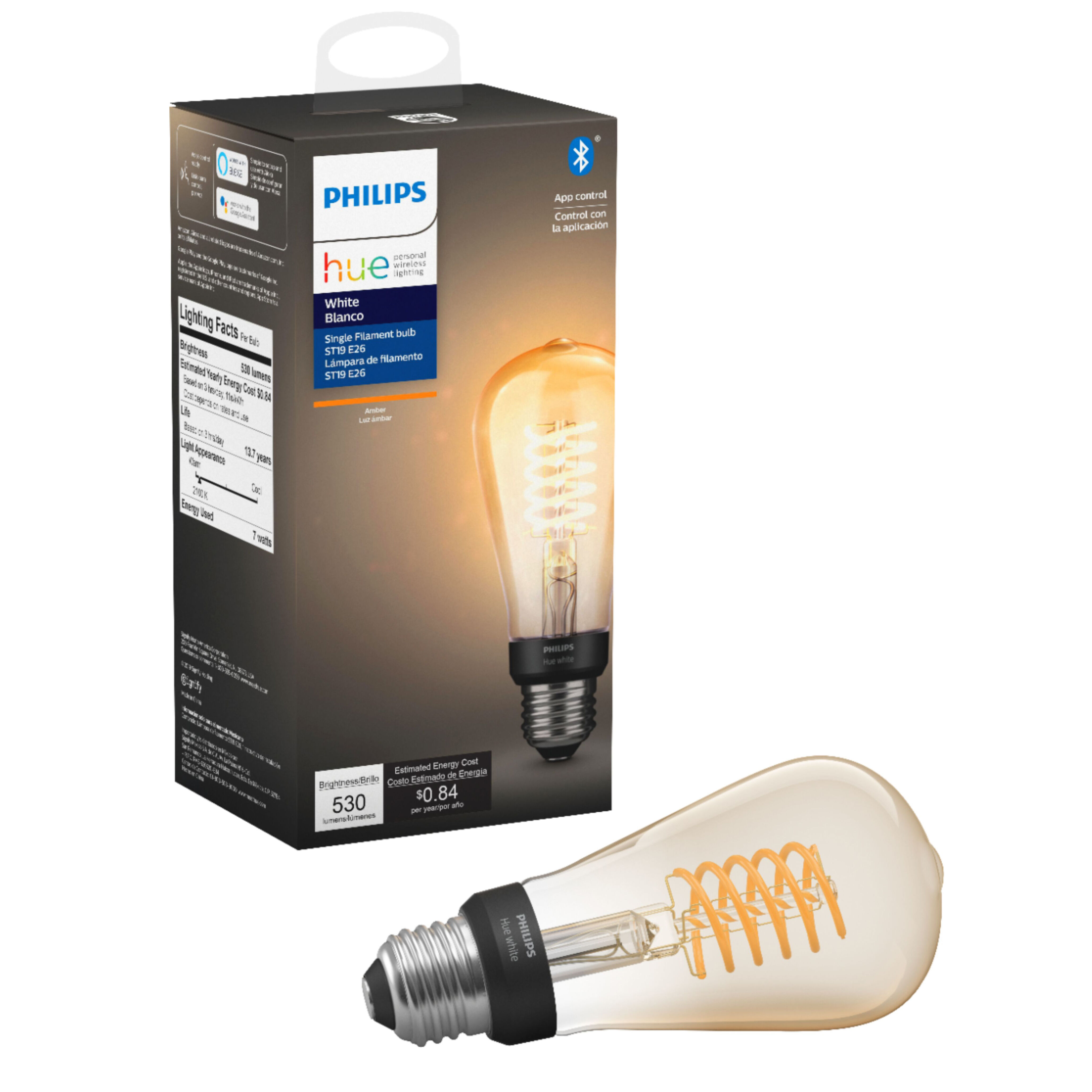 Philips Hue ST19 E26 Filament Edison 1-Pack | SMUD