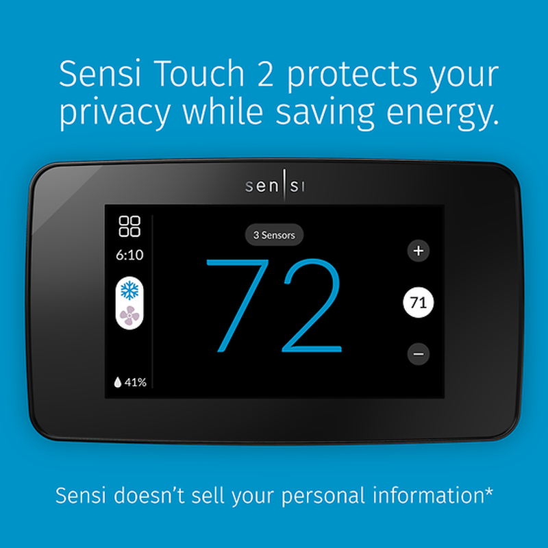 Sensi Touch smart thermostat Black SMUD