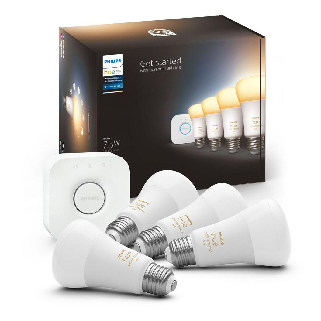 Philips Hue White Ambiance Starter Kit 4-Pack with Hue Bridge | SMUD